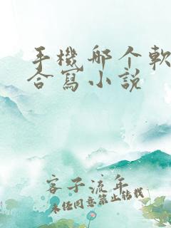 手机哪个软件适合写小说