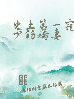 史上第一宠婚慕少的娇妻