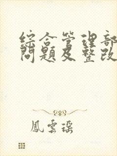 综合管理部自查问题及整改措施