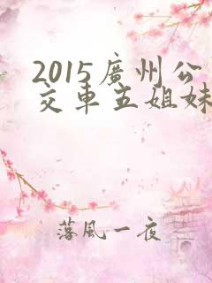 2015广州公交车五姐妹事件