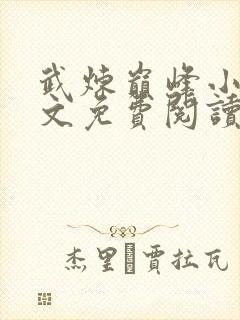 武炼巅峰小说全文免费阅读无弹窗