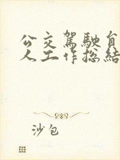 公交驾驶员的个人工作总结
