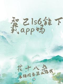 智己ls6能下载app吗