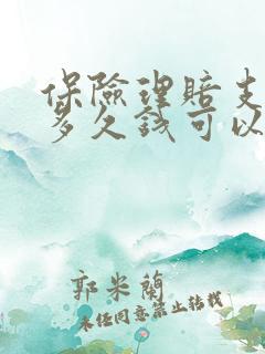 保险理赔支付中多久钱可以到账