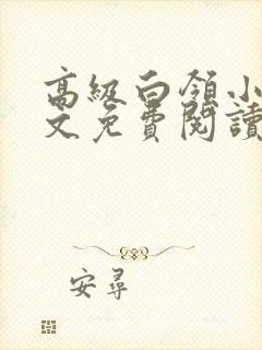 高级白领小说全文免费阅读无弹窗