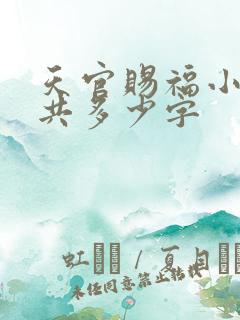 天官赐福小说一共多少字