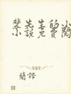 裴先生的小可怜小说免费阅读全文 裴先生的小可怜小说免费阅读全文
