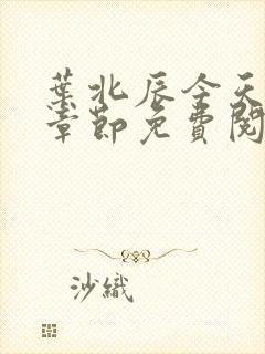 叶北辰今天最新章节免费阅读