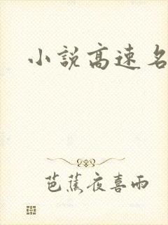 小说高速名场面