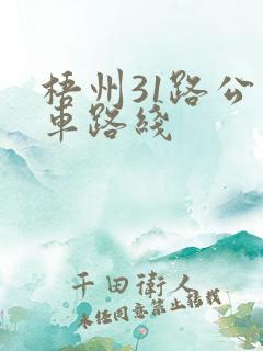 梧州31路公交车路线