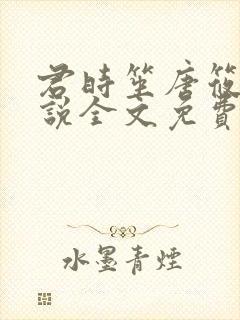 君时笙唐筱可小说全文免费阅读 君时笙唐筱可小说全文免费阅读