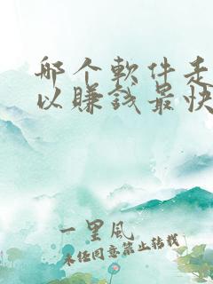 哪个软件走路可以赚钱最快