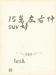 15万左右什么suv好
