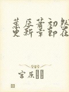 叶辰萧初然最新更新章节在线阅读