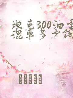 坦克300油电混车多少钱