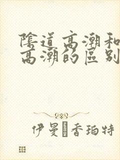 阴道高潮和阴蒂高潮的区别