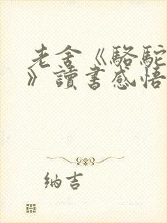 老舍《骆驼祥子》读书感悟