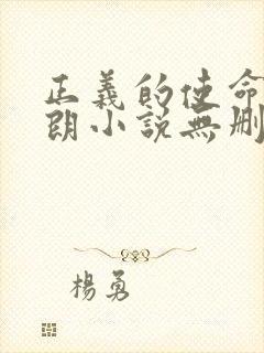 正义的使命厉元朗小说无删减
