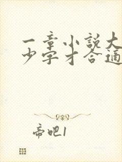 一章小说大概多少字才合适