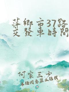 萍乡市37路公交发车时间