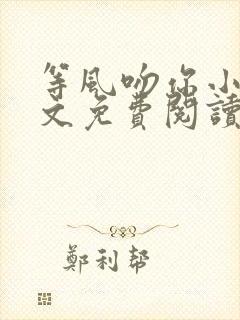 等风吻你小说全文免费阅读无弹窗