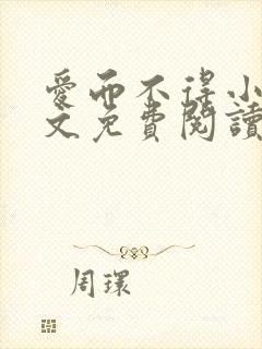 爱而不得小说全文免费阅读