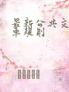 最新公共交通乘车规则