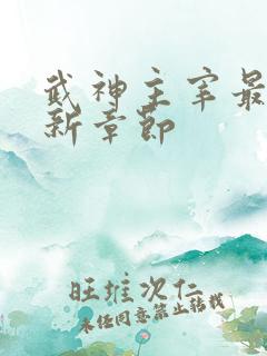 武神主宰最新更新章节