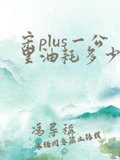 宋plus一公里油耗多少钱
