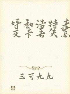 呼和浩特老年公交卡丢失怎么补办