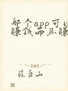 哪个app可以赚钱而且赚的快
