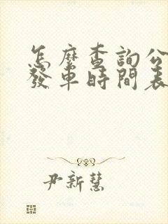 怎么查询公交车发车时间表