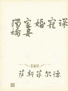 独家婚宠琛少的娇妻 独家婚宠琛少的娇妻