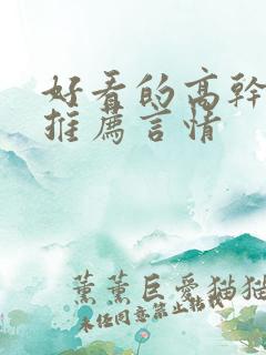 好看的高干小说推荐言情