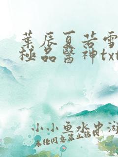 叶辰夏若雪都市极品医神txt 叶辰夏若雪都市极品医神txt