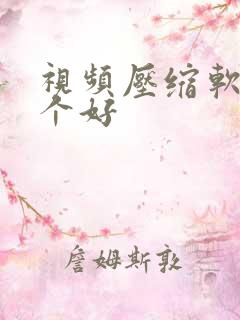 视频压缩软件那个好