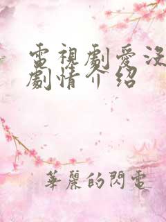 电视剧爱没有错剧情介绍