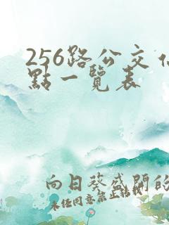 256路公交站点一览表