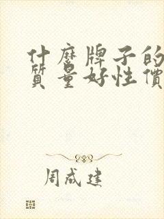 什么牌子的电车质量好性价比高