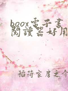 boox电子书阅读器好用吗