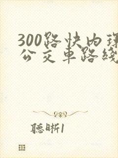 300路快内环公交车路线图