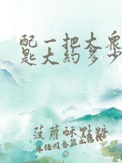 配一把大众车钥匙大约多少钱 配一把大众车钥匙大约多少钱