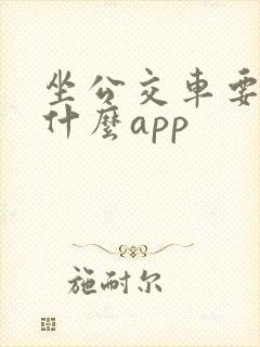 坐公交车要下载什么app 坐公交车要下载什么app