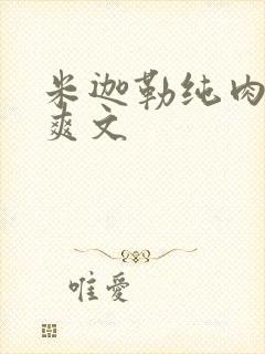 米迦勒纯肉高h爽文