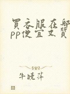 买衣服在哪个app便宜又质量好