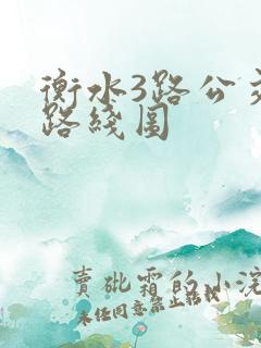 衡水3路公交车路线图