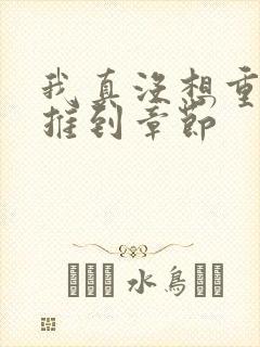 我真没想重生啊推到章节