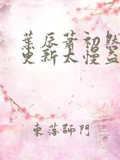 叶辰萧初然刚刚更新太慢益生菌