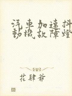 汽车加速抖动发动机故障灯亮是什么原因