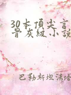 30本顶尖言情骨灰级小说